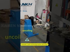 ماشین اصلاح اتوماتیک C Purlin Roll Forming Machine با استاکر